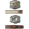 imageTOPACC Cowboy Belts for Men Women with Western Cross Buckle Cowgirl Country Belt for Jeans PantsE Brown