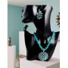 imageTOPACC Navajo Pearl Necklace Western Jewelry Set for Women Turquoise Necklace with Earrings Ring Cowgirl AccessoryBTurquoise