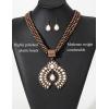 imageTOPACC Navajo Pearl Necklace Western Jewelry Set for Women Turquoise Necklace with Earrings Ring Cowgirl AccessoryCWhite