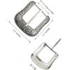 imageTOPACC Turquoise Belt Buckle for Women Western Cowgirl Cowboy Rodeo Buckle 15 InchesSilver