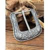 imageTOPACC Turquoise Belt Buckle for Women Western Cowgirl Cowboy Rodeo Buckle 15 InchesSilver