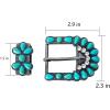imageTOPACC Turquoise Belt Buckle for Women Western Cowgirl Cowboy Rodeo Buckle 15 InchesTurquoise