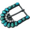 imageTOPACC Turquoise Belt Buckle for Women Western Cowgirl Cowboy Rodeo Buckle 15 InchesTurquoise