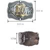 imageTOPACC Western Belt Buckle Cowboy Vintage Cowgirl Belt Buckle 15 in Novelty for Men WomenSilverbronze