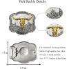 imageTOPACC Western Belt Buckle for Men Women Cowboy Cowgirl Rodeo Buckle 15 Inches Novelty Belt BuckleGold