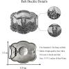 imageTOPACC Western Belt Buckle for Men Women Cowboy Cowgirl Rodeo Buckle 15 Inches Novelty Belt BuckleSilver