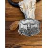imageTOPACC Western Belt Buckle for Men Women Cowboy Cowgirl Rodeo Buckle 15 Inches Novelty Belt BuckleSilver