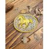 imageTOPACC Western Belt Buckle for Men Women Cowboy Cowgirl Rodeo Gold Buckle 15 Inches Novelty Belt BuckleAgold