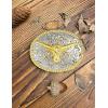 imageTOPACC Western Belt Buckle for Men Women Cowboy Cowgirl Rodeo Gold Buckle 15 Inches Novelty Belt BuckleBgold