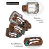 imageTOPACC Western Belts for Women Men Cowgirl Cowboy Country Belts with Buckles for Jeans Pants RodeoAbrown