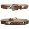 imageTOPACC Western Belts for Women Men Cowgirl Cowboy Country Belts with Buckles for Jeans Pants RodeoAbrown