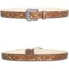 imageTOPACC Western Belts for Women Men Cowgirl Cowboy Country Belts with Buckles for Jeans Pants RodeoGbrown