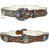imageTOPACC Western Belts for Women Men Cowgirl Cowboy Country Belts with Buckles for Jeans Pants RodeoJturquoise