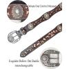 imageTOPACC Western Belts for Women Men Cowgirl Cowboy Country Belts with Buckles for Jeans Pants RodeoKpink