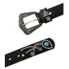 imageTOPACC Western Belts for Women Men Cowgirl Cowboy Country Belts with Buckles for Jeans Pants RodeoMblack