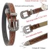 imageTOPACC Western Fashion Cowgirl Cowboy belts for Girls Women Boys Jeans Pants DressesBrown148