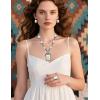 imageTOPACC Western Turquoise Necklace and Earring Sets for Women Cowgirl AccessoriesDTurquoise