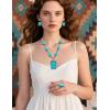 imageTOPACC Western Turquoise Necklace and Earring Sets for Women Cowgirl AccessoriesETurquoise