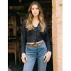 imageTOPACC Womens Western Belts for Jeans Cowgirl Belt with Buckle Girls Country Belt for Pants DressesBbrown