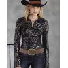 imageTOPACC Womens Western Belts for Jeans Cowgirl Belt with Buckle Girls Country Belt for Pants DressesDcoffee