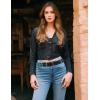 imageTOPACC Womens Western Belts for Jeans Cowgirl Belt with Buckle Girls Country Belt for Pants DressesEturquoise