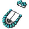 imageTOPACC Turquoise Belt Buckle for Women Western Cowgirl Cowboy Rodeo Buckle 15 InchesTurquoise