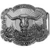 imageTOPACC Western Belt Buckle for Men Women Cowboy Cowgirl Rodeo Buckle 15 Inches Novelty Belt BuckleSilver