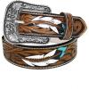 imageTOPACC Western Belts for Women Men Cowgirl Cowboy Country Belts with Buckles for Jeans Pants RodeoAbrown