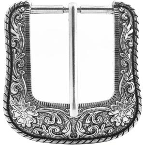 imageTOPACC Turquoise Belt Buckle for Women Western Cowgirl Cowboy Rodeo Buckle 15 InchesSilver
