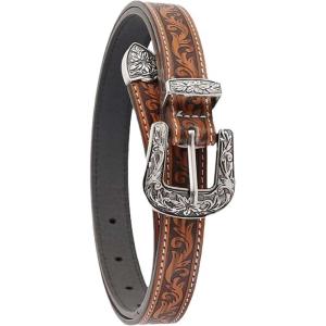 imageTOPACC Western Fashion Cowgirl Cowboy belts for Girls Women Boys Jeans Pants DressesBrown148