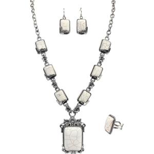 imageTOPACC Western Turquoise Necklace and Earring Sets for Women Cowgirl AccessoriesDTurquoise