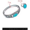 imageTOPACC Turquoise Cuff Bracelet for Women with Turquoise Ring Western Cowgirl Bracelet Bohemian Jewelry Set for Western OutfitATurquoise Silver
