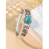 imageTOPACC Turquoise Cuff Bracelet for Women with Turquoise Ring Western Cowgirl Bracelet Bohemian Jewelry Set for Western OutfitATurquoise Silver