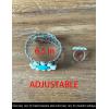 imageTOPACC Turquoise Cuff Bracelet for Women with Turquoise Ring Western Cowgirl Bracelet Bohemian Jewelry Set for Western OutfitBWhite Turquoise Silver