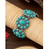 imageTOPACC White Turquoise Bracelets with Ring Western Cowgirl Stretch Bracelet for Women Boho Jewelry Set for Western OutfitATurquoise Silver