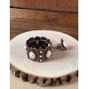 imageTOPACC White Turquoise Bracelets with Ring Western Cowgirl Stretch Bracelet for Women Boho Jewelry Set for Western OutfitBWhite Bronze