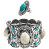 B-White Turquoise Silver