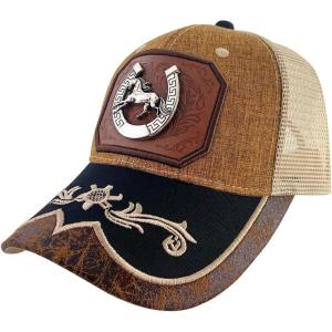 imageTOPACC Western Trucker Hat for Men Women Vintage Cowboy Country Hats Cute Baseball Cap for Western OutfitAbrown