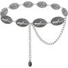 imageTOPACC Cowboy Belts for Women Deer Metal Cowgirl Concho Western Chain Belt for Dresses Jeans Country Concert Outfit RodeoSilver