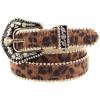 imageTOPACC Western Belts for Women Brown Cowgirl Cowboy Floral Thin Skinny Belt for Jeans Dresses Country Concert OutfitStyle11