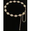 imageTOPACC Western Chain belt for Women Metal Concho Belt Cowgirl Chain BeltAgold