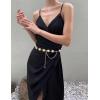 imageTOPACC Western Chain belt for Women Metal Concho Belt Cowgirl Chain BeltCgold