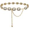 imageTOPACC Western Chain belt for Women Metal Concho Belt Cowgirl Chain BeltCgold