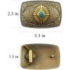 imageTOPACC Western Belt Buckle Cowboy Vintage Cowgirl Belt Buckle 15 in Novelty for Men WomenTurquoise Gold