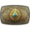 imageTOPACC Western Belt Buckle Cowboy Vintage Cowgirl Belt Buckle 15 in Novelty for Men WomenTurquoise Gold