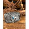 imageTOPACC Western Belt Buckle Cowboy Vintage Cowgirl Belt Buckle 15 in Novelty for Men WomenTurquoise Silver