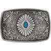 imageTOPACC Western Belt Buckle Cowboy Vintage Cowgirl Belt Buckle 15 in Novelty for Men WomenTurquoise Silver