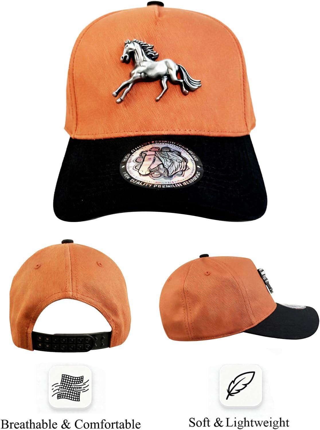 imageTOPACC Western Baseball Cap for Women Men Vintage Western Country Hat Horse Cowboy Hat for Cowgirl Accessory Black