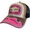 imageTOPACC Western Cowboy Trucker Hat for Women Horse Vintage Western Country Hats Baseball Cap for Cowgirl OutfitD Pink