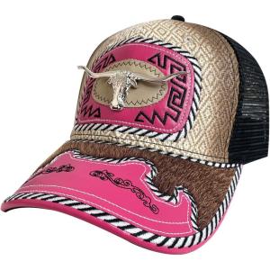 imageTOPACC Western Cowboy Trucker Hat for Women Horse Vintage Western Country Hats Baseball Cap for Cowgirl OutfitD Pink